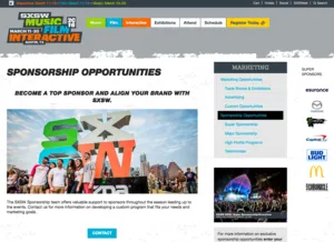 Benchmark: Die Sponsoring-Angebote der SXSW