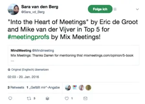 Book recommendation Into the Heart of Meetings by Eric de Groot and Mike Van der Vijver
