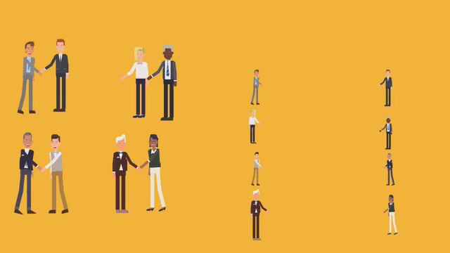 Wer darf mit wem? Animation einer Meeting-Matrix für kuratiertes Networking