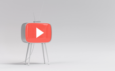 YouTube design on TV screen